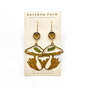 Amanita Mushroom Resin Earrings By Earthen Fern