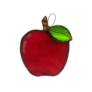 Apple Stained Glass Ornament By Sunflower Stripes