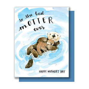 Best Mom Otter Card By Paper Wilderness