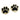 Black Cat Paw Rug Hooked Coaster Set (2) By Lucille Evans