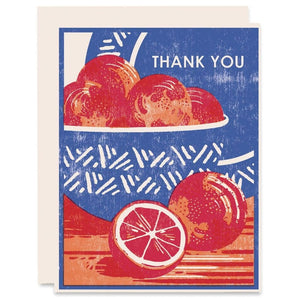 Blood Orange Thank You Card By Heartell Press