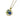 Blue Blossom Embroidered Necklace with Gold-Tone Chain