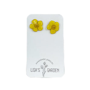 Buttercup Resin Stud Earrings By Lisa’s Garden