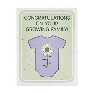 Congrats On Growing Family Seed Card By hi love. greetings
