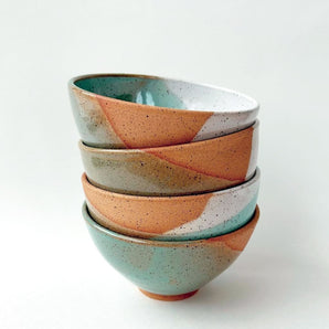 Crossover White Mint & Brown Bowl (Small) By Union Street