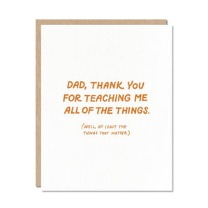Dad Teaching Card By Odd Daughter Paper Co.