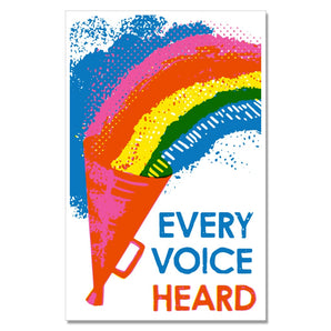 Every Voice Heard Social Change 11x17 Poster By Heartell