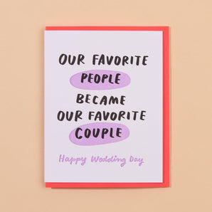 Favorite Couple Wedding Card By And Here