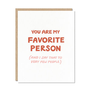 Favorite Person Card By Odd Daughter Paper Co.