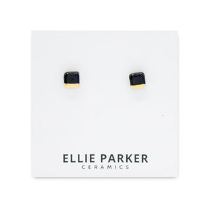 Gold Accent Square Studs (various colours) By Ellie Parker