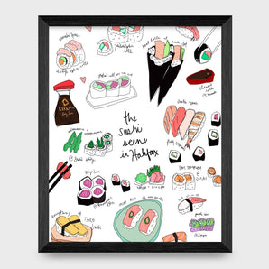 Halifax Sushi Scene 8x10 Print By Adele Mansour