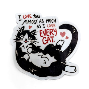 I Love Every Cat Sticker By Kate Leth