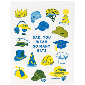 Many Hats Dad Card By Smudge Ink