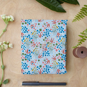 Pirouette Blue Wrapping Sheet By Rebecca Jane Woolbright