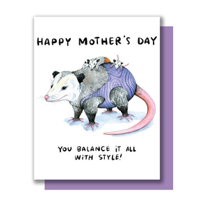 Possum Mom Card By Paper Wilderness
