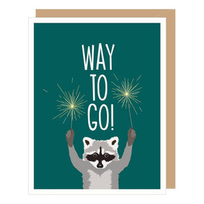 Raccoon With Sparklers Card By Apartment 2 Cards