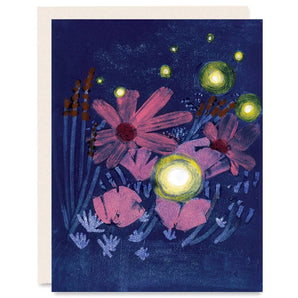 SALE - Fireflies & Flowers Card By Heartell Press