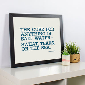 Salt Water Quote 16x20 Poster By Inkwell Originals