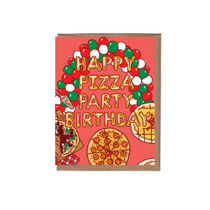 Scratch & Sniff Pizza Party Card By La Familia Green