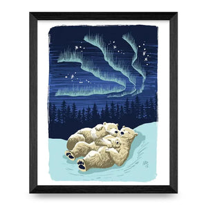 Starry Night Polar Bear 8x10 Print By Nyco Rudolph