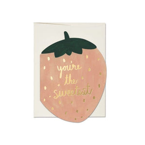 Sweetest Strawberry Foil Card By Red Cap Cards