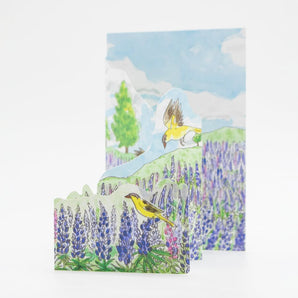 Tri - Fold Field of Lupins Card By Bard