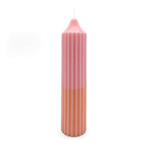 Two - Tone Pillar Soy Wax Candle (various colours)