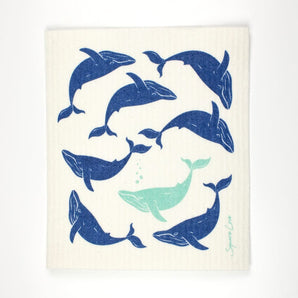 Whales Swedish Dish Cloth By Square Love