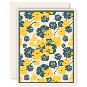 Yellow Nasturtiums Card By Heartell Press