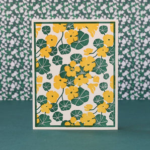 Yellow Nasturtiums Card By Heartell Press
