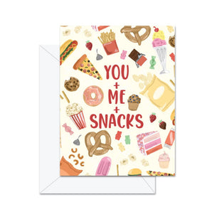 You + Me + Snacks Card By Jaybee Design