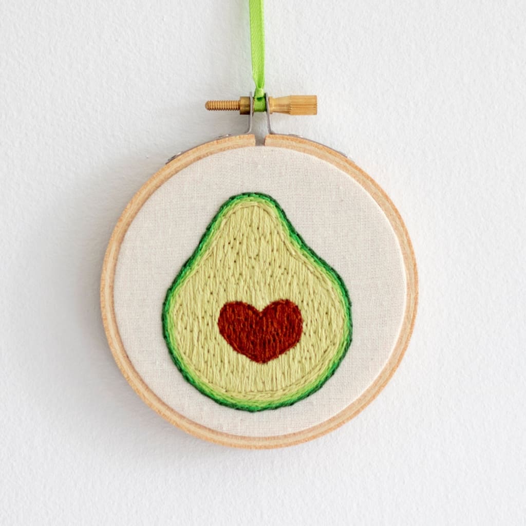 Avocado Love Embroidery - Katiebette - Inkwell Modern Handmade