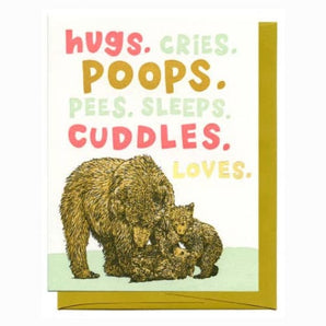 Bear Baby Foil Card By Kiss The Paper