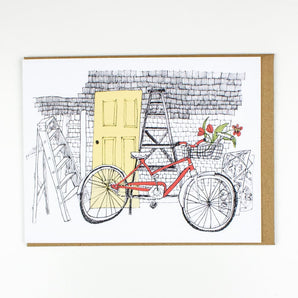 Bike & Bloom Card By Emma FitzGerald Art Design