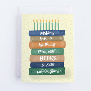 Birthday Books Card By Pedaller Designs