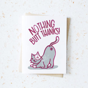 Cat Butt Thanks Card By Hop & Flop