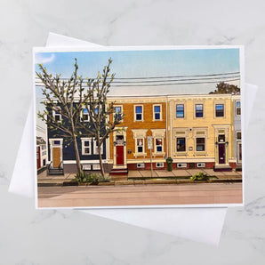 North End Row House Collage Card By Andrea Crouse Paper