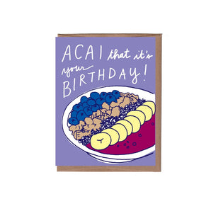 Scratch & Sniff Acai Bowl Birthday Card By La Familia Green