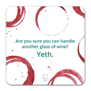 Yeth Wine Coaster By Design Corner