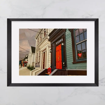 Colorful street scene art print in 9x12 size from the 8x10 9x12 Art Prints collection