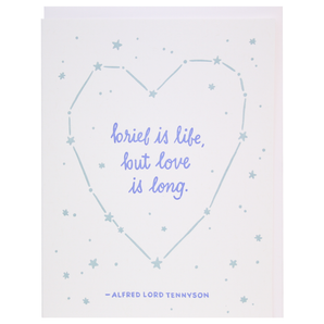 Love is Long Quote Sympathy Card