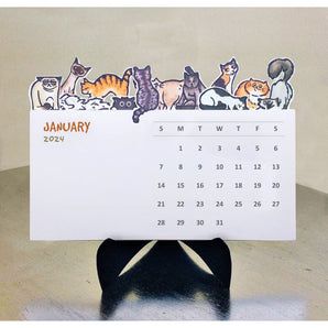 2025 Cat Die Cut Desk Calendar By Design Corner