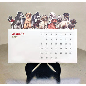 2025 Dog Die Cut Desk Calendar By Design Corner