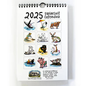 2025 Animal Swimsuit Wall Calendar By Paper Wilderness