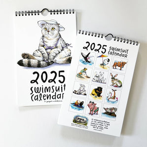 2025 Animal Swimsuit Wall Calendar By Paper Wilderness