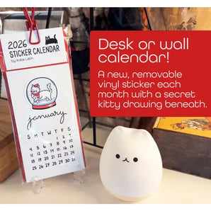 2026 Cat Sticker Calendar By Kate Leth