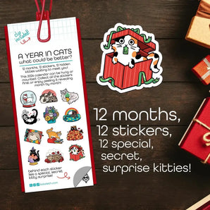 2026 Cat Sticker Calendar By Kate Leth