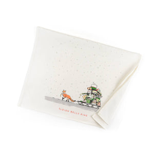 Fox Sleigh Holiday Tea Towel