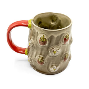 3D Wallpaper Strawberry Mug By Builder Burner Ceramics