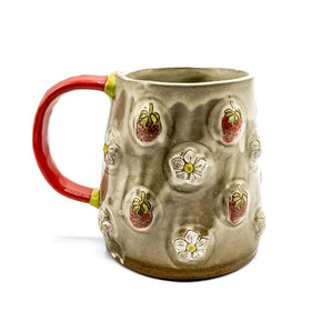 3D Wallpaper Strawberry Mug By Builder Burner Ceramics